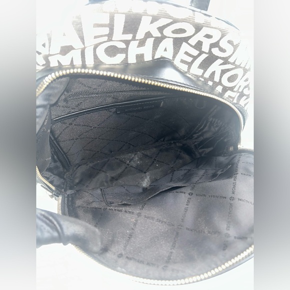 Michael Kors Kenly Large Backpack 35S0SY9B7J Black Multi White Logo NWT - Picture 7 of 10